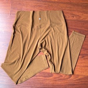 Lululemon burnt orange/tan align leggings.